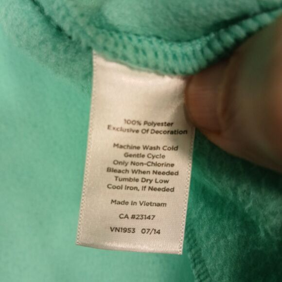 Talbots Quilt Detail Fleece Full Zip Jacket Women's Petite Small Green - Picture 7 of 12
